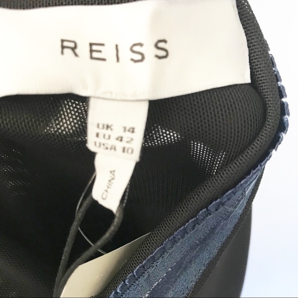 REISS Juna Printed Bustier Strapless Dress - Picture 10 of 12